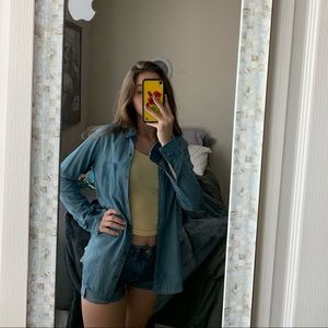 jean jacket with beautiful design on back